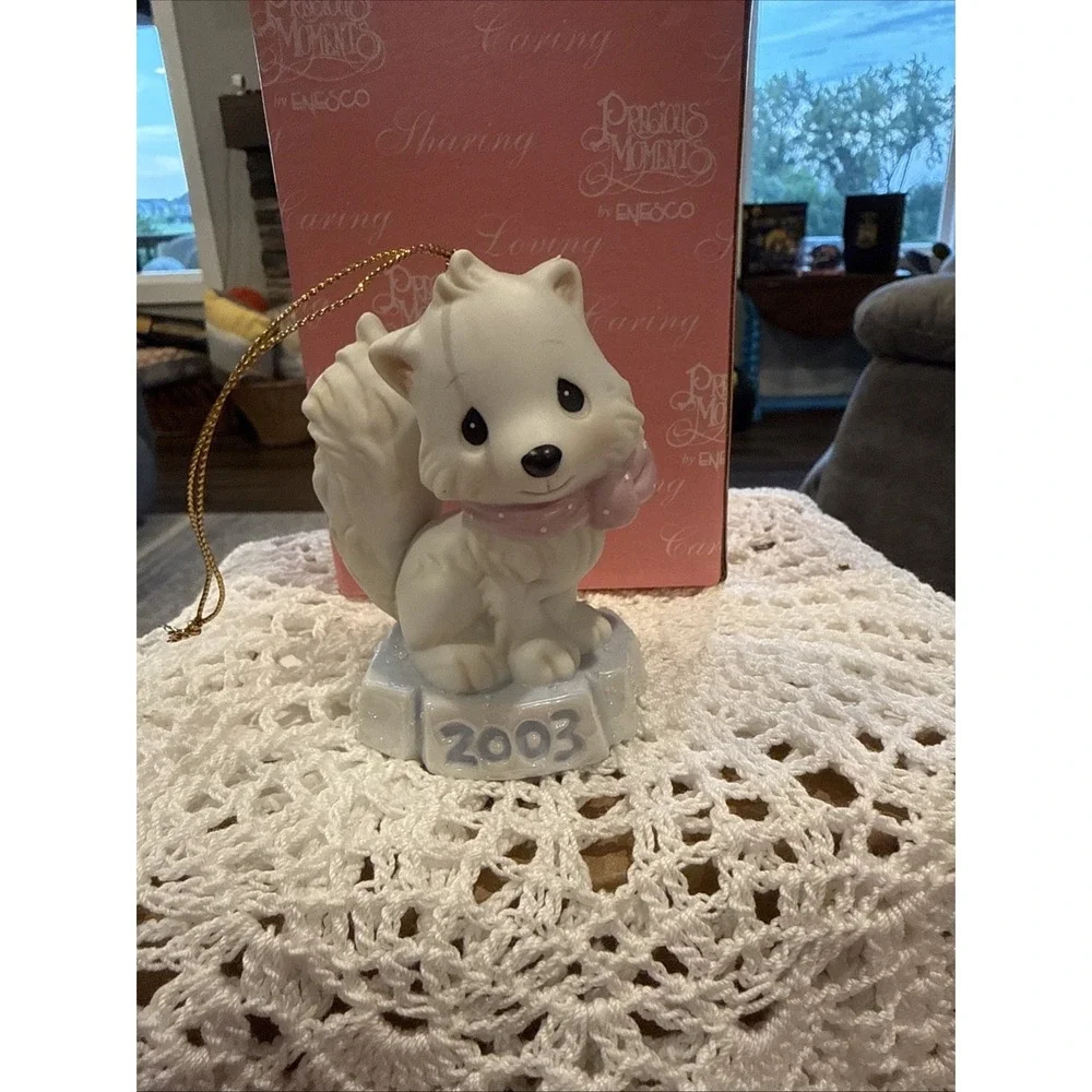 Precious Moments Bright Eyed & Bushy Tailed Animal Hanging Ornament 2003 #112876
